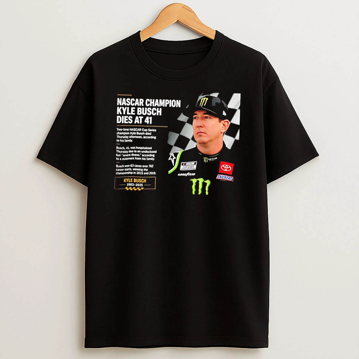 Officials Nascar Champion Kyle Busch Deas At 41 Tee Premium T Shirt Sweatshirt Hoodie