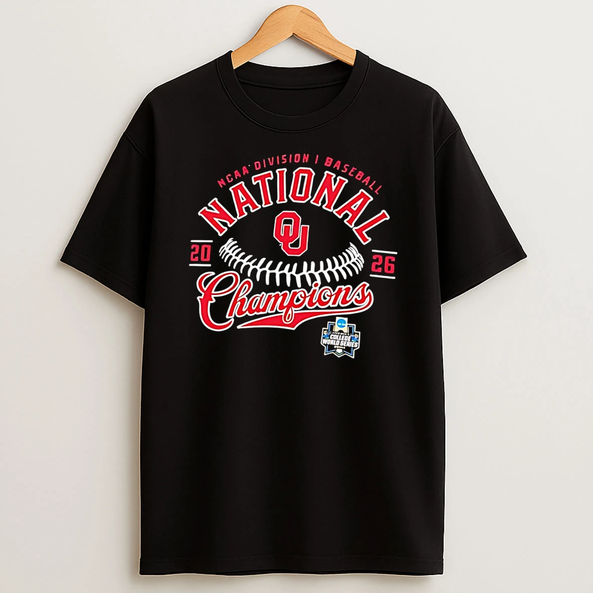Officials Ncaa Division I Baseball National 20 26 Champions Oklahoma Sooners Black Premium T Shirt Sweatshirt Hoodie