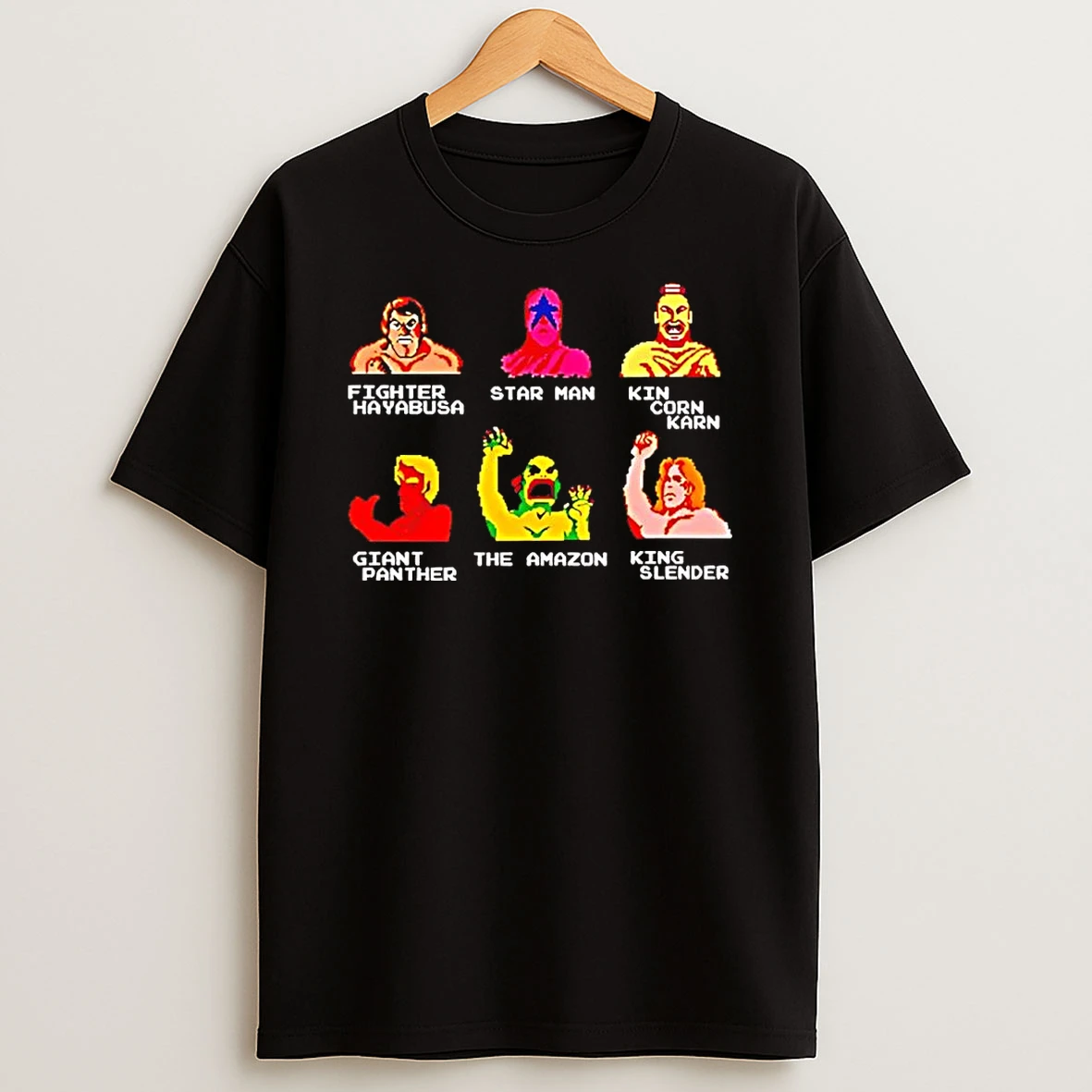 Officials Nes Pro Wrestling Characters Retro 8 Bit Premium T Shirt Sweatshirt Hoodie