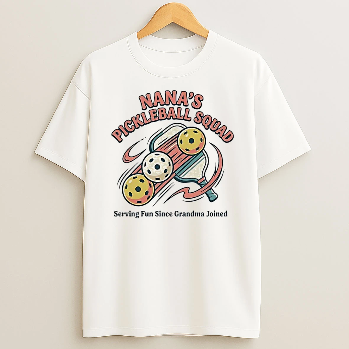 Officials Nanas Pickleball Squad Serving Fun Since Grandmas Johned Premium T Shirt Sweatshirt Hoodie