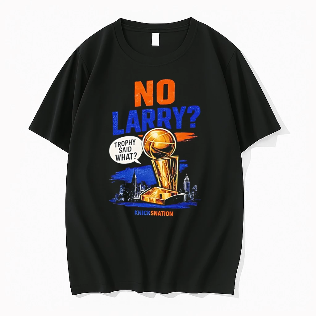 Officials New York Knicks 2026 Nba Finals Championship No Larry Trophy Said What Tee Premium T Shirt Sweatshirt Hoodie