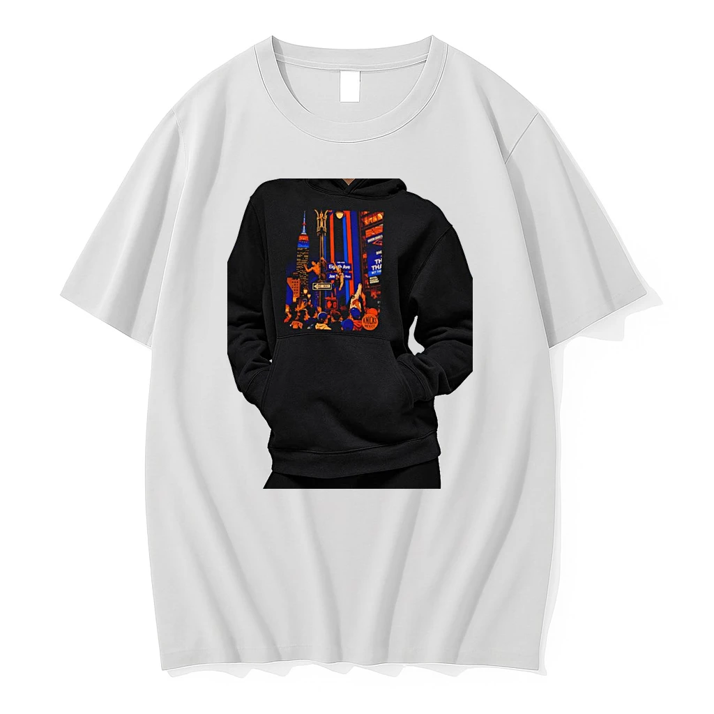Officials New York Knicks Empire State Building Street Celebration Comic Premium T Shirt Sweatshirt Hoodie