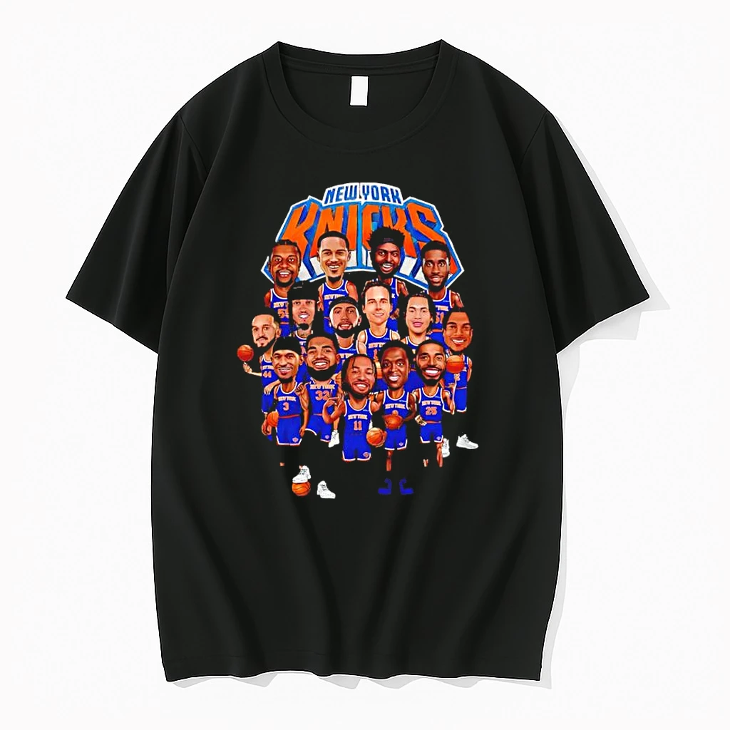 Officials New York Knicks Nba Playoffs 2026 Caricature Players Logo Premium T Shirt Sweatshirt Hoodie