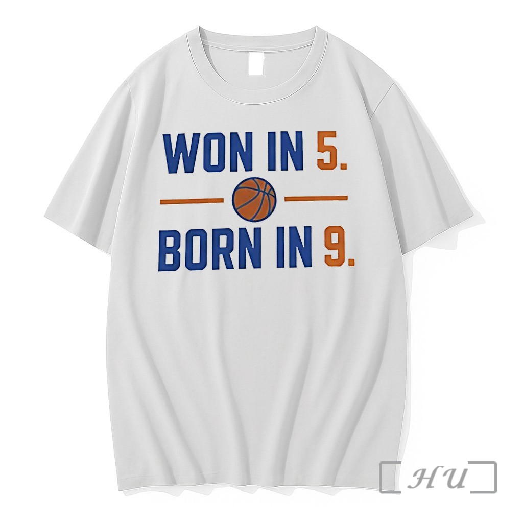 Officials New York Knicks Won In 5 Bron In 9 Premium Shirt Sweatshirt Tee