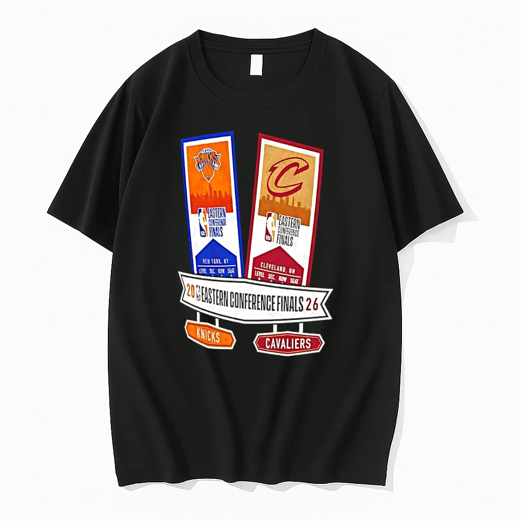 Officials New York Knicks Vs Cleveland Cavaliers Nba Eastern Conference Finals 2026 Ticket Premium T Shirt Sweatshirt Hoodie