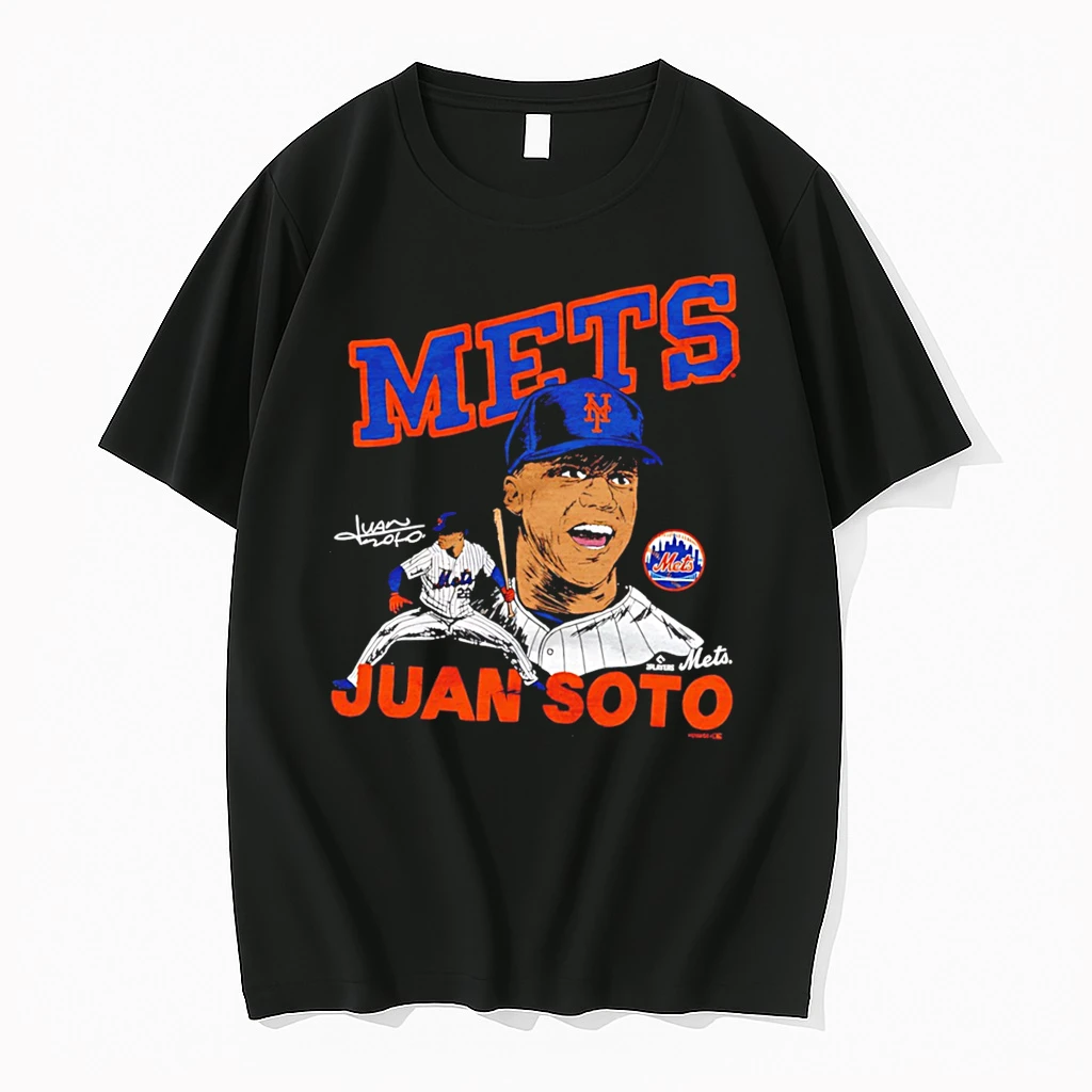 Officials New York Mets Juan Soto Caricature Tri Blend Tee Premium T Shirt Sweatshirt Hoodie