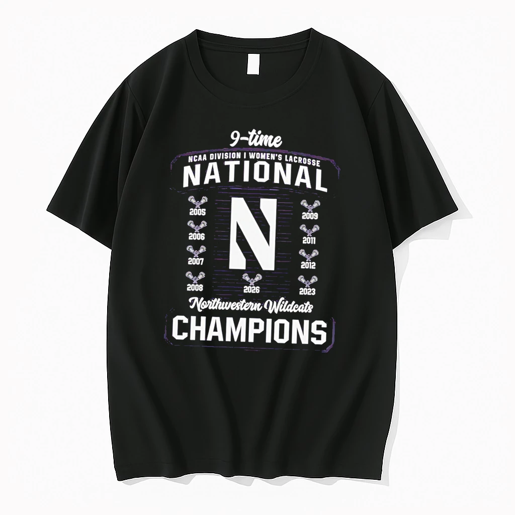 Officials Northwestern Wildcats 2026 Ncaa Womens Lacrosse National Champions 9 Time Tee Premium T Shirt Sweatshirt Hoodie
