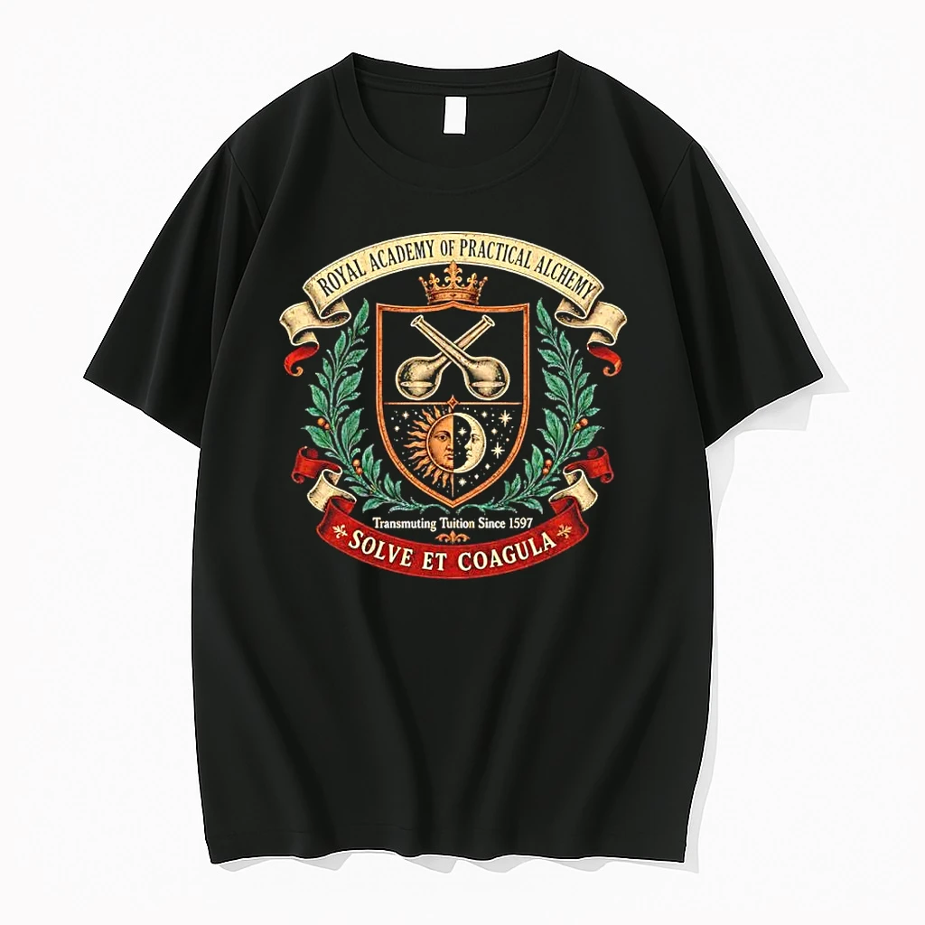 Officials Royal Academy Of Practical Alchemy Solve Et Coagula Alchemy Crest Sun Moon Flasks Premium T Shirt Sweatshirt Hoodie
