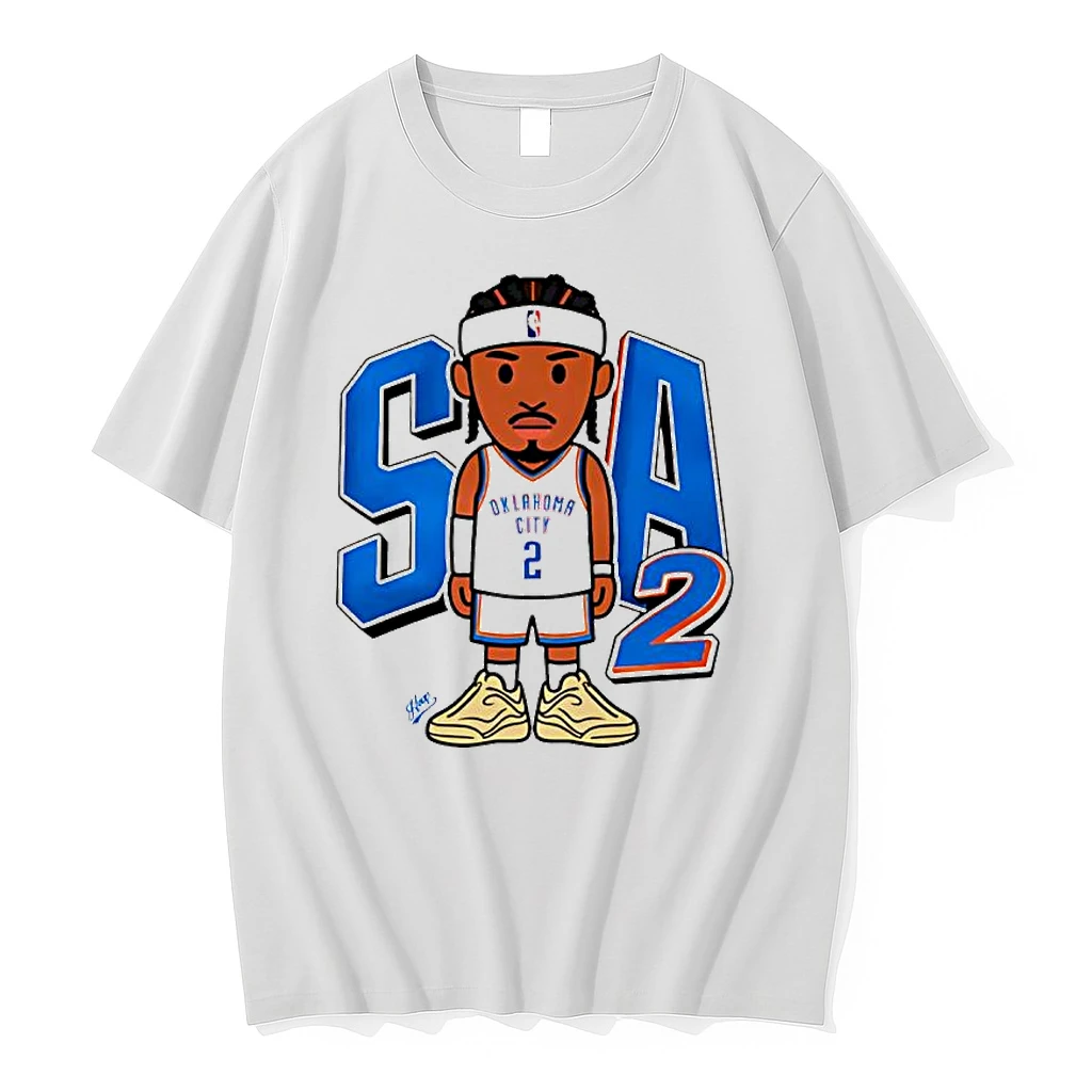 Officials Sga Shai Gilgeous Alexander Oklahoma City Thunder 2 Cartoon Basketball Player Premium T Shirt Sweatshirt Hoodie