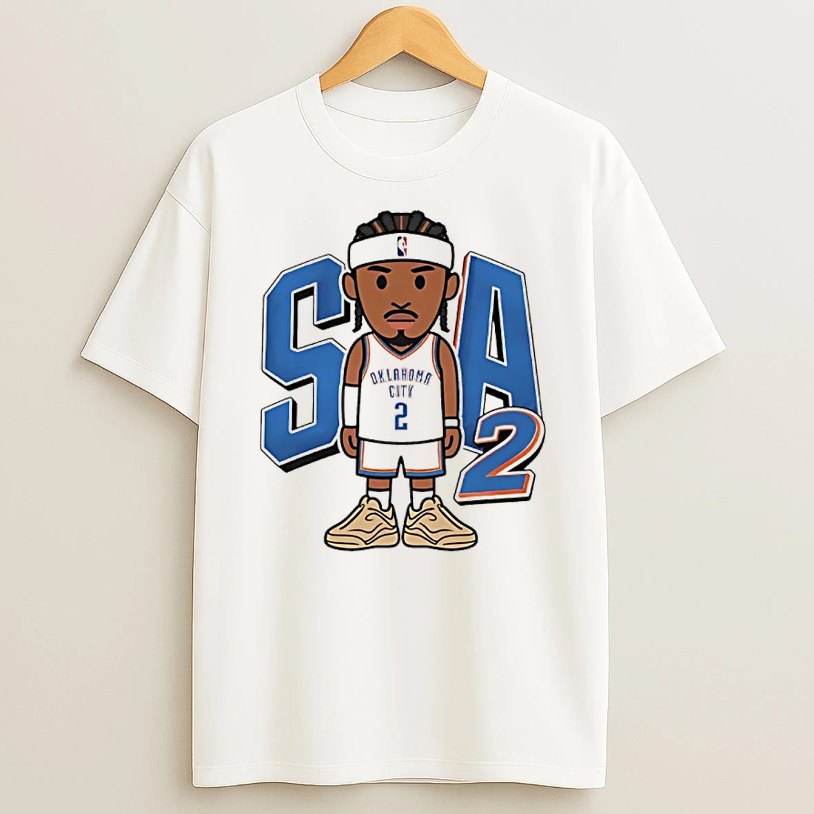 Officials Sga Shai Gilgeous Alexander Oklahoma City Thunder Cartoon Premium T Shirt Sweatshirt Hoodie