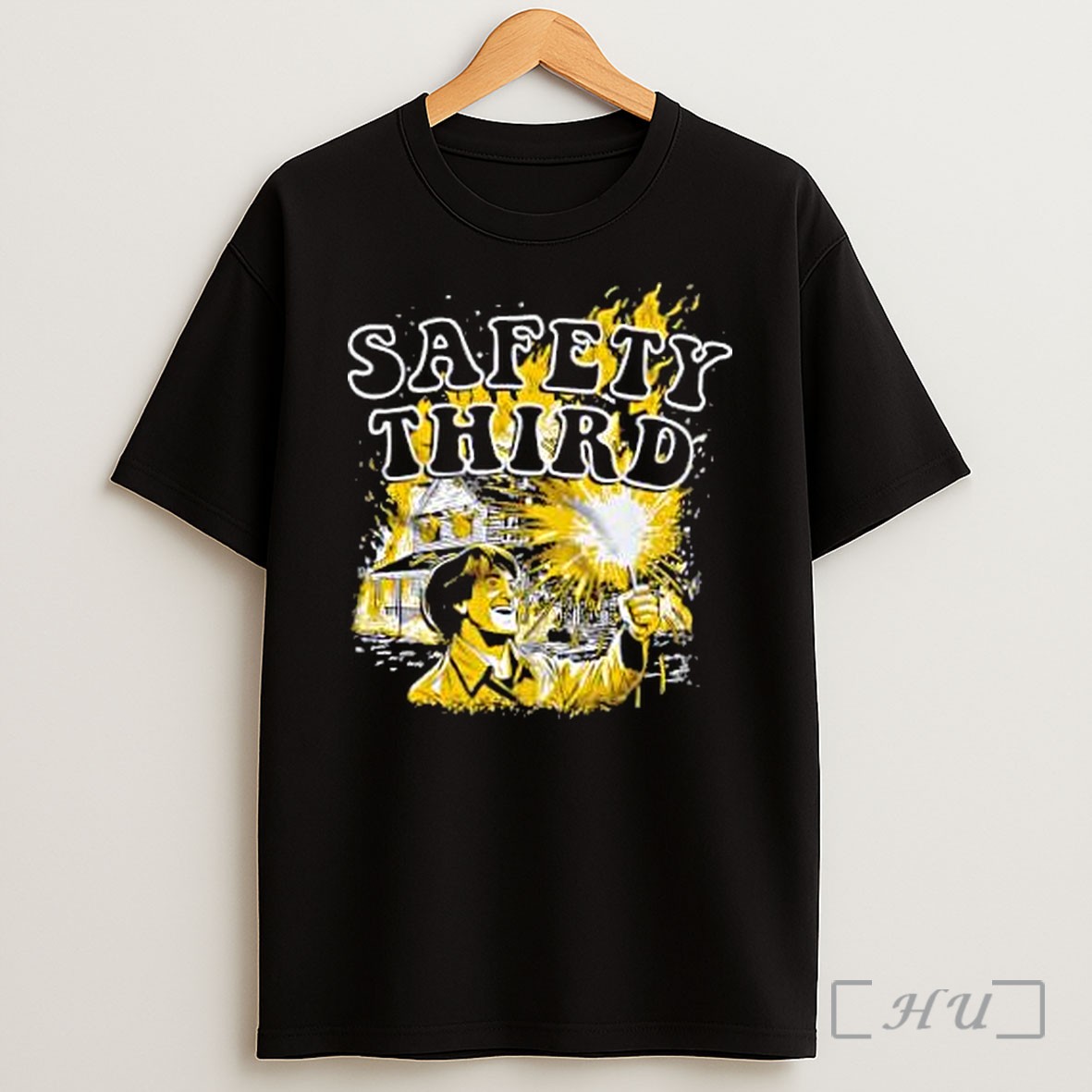 Officials Safety Third House On Fire Sparkler Design Safety Third Premium Shirt Sweatshirt Tee
