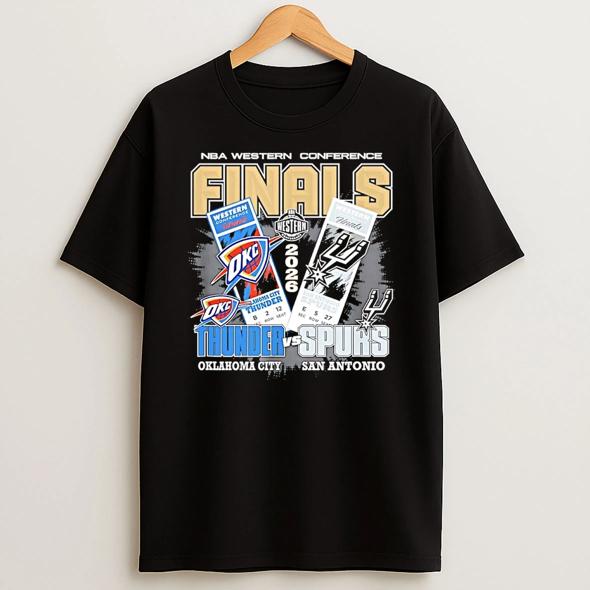 Officials San Antonio Spurs Vs Oklahoma City Thunder 2026 Nba Western Conference Finals Matchup Premium T Shirt Sweatshirt Hoodie