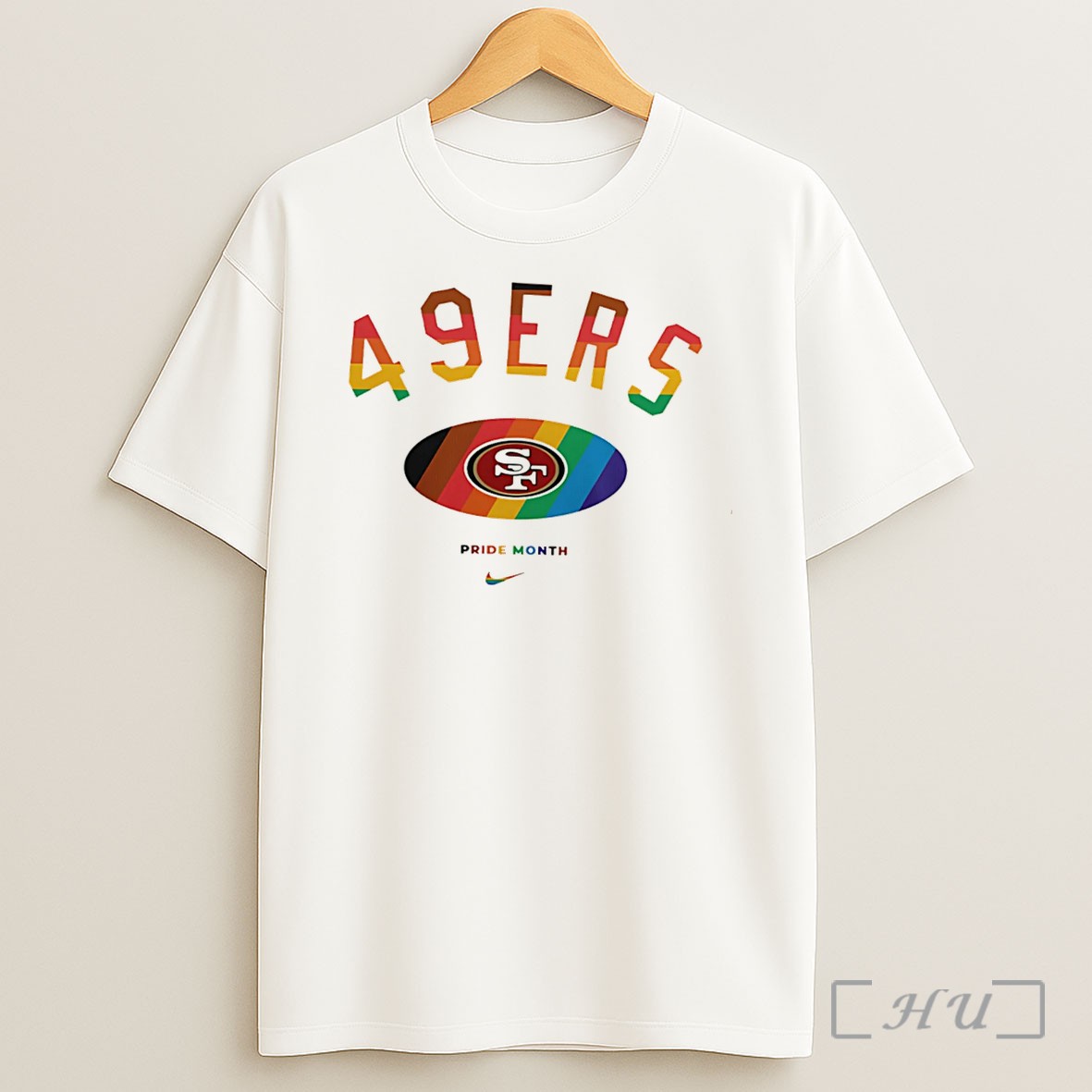 Officials San Francisco 49ers Pride Month Rainbow Logo Tee Premium Shirt Sweatshirt Tee