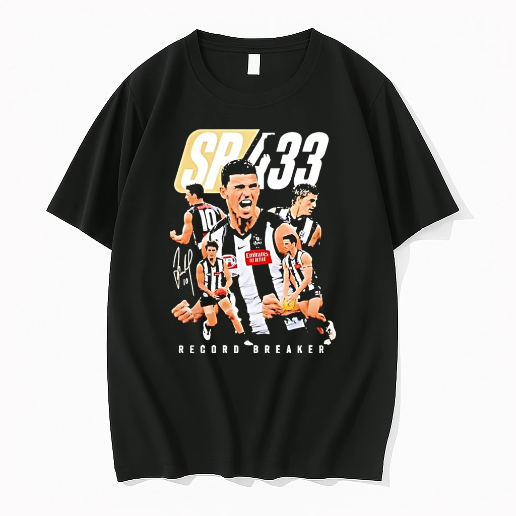 Officials Scott Pendlebury Collingwood Rugby Sp 433 Record Breaker Signature Premium T Shirt Sweatshirt Hoodie