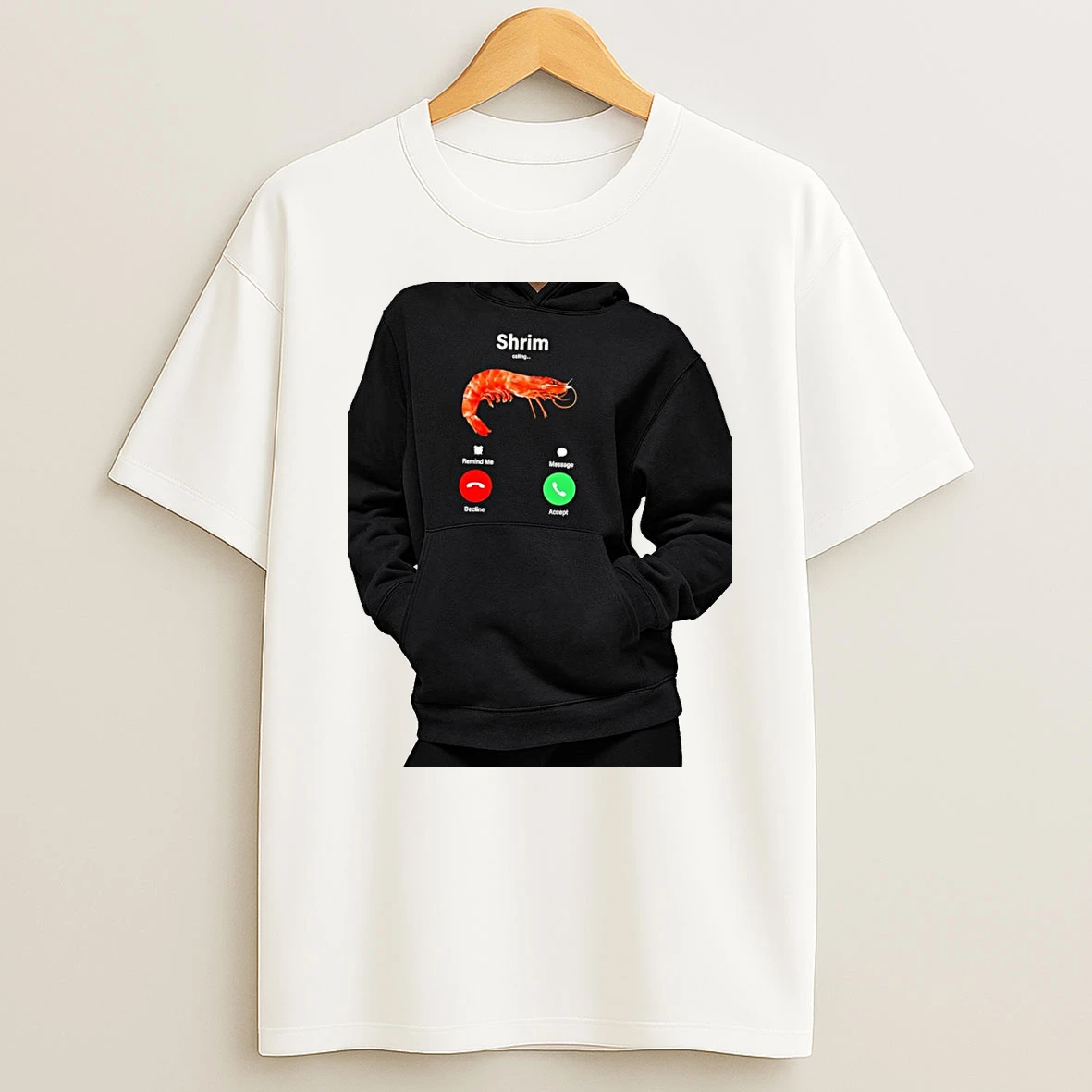 Officials Shrim Phone Call Funny Seafood Premium T Shirt Sweatshirt Hoodie