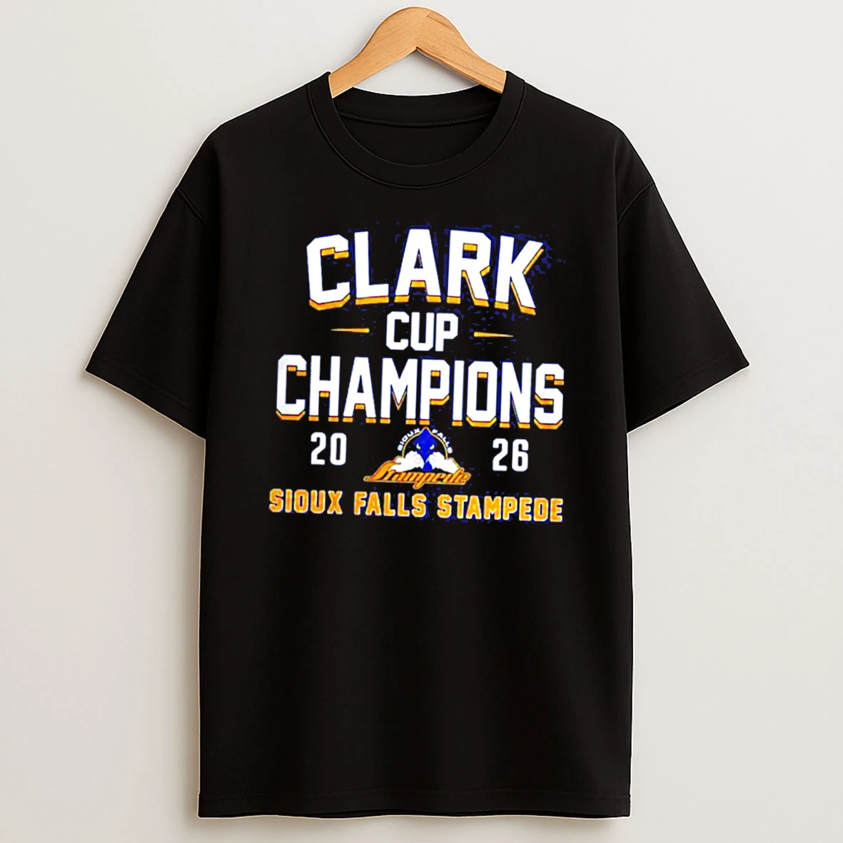 Officials Sioux Falls Stampede 2026 Clark Cup Champions Hockey Tee Premium T Shirt Sweatshirt Hoodie