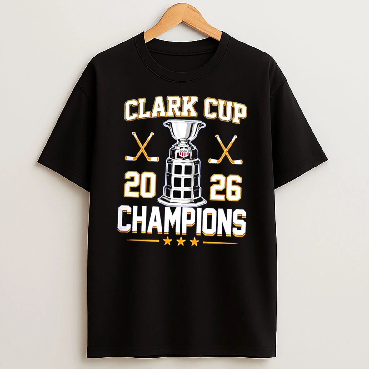 Officials Sioux Falls Stampede Hockey 2026 Clark Cup Champions Trophy Tee Premium T Shirt Sweatshirt Hoodie