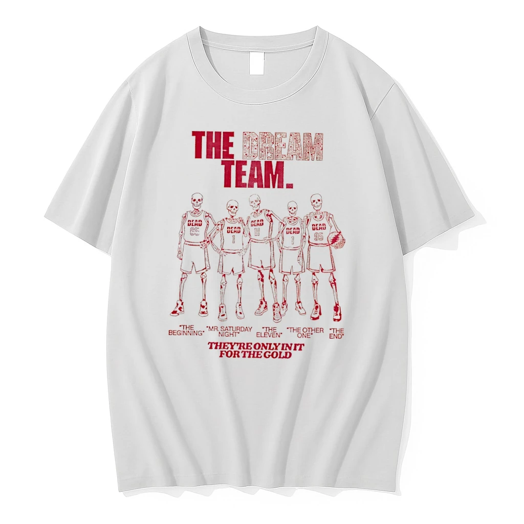 Officials Skeleton The Dream Team Theyre Only In It For The Gold Baketball Tee Premium T Shirt Sweatshirt Hoodie