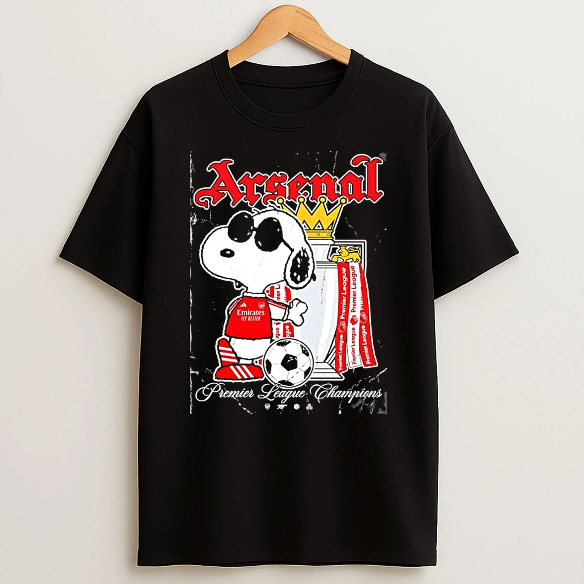 Officials Snoopy Arsenal Premier League Champions 2026 Trophy Premium T Shirt Sweatshirt Hoodie