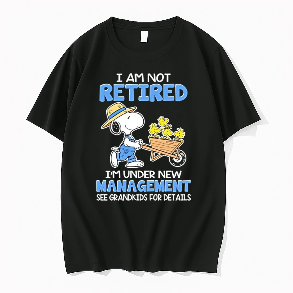 Officials Snoopy I Am Not Retired Im Under New Management See Grandkids For Details Premium T Shirt Sweatshirt Hoodie