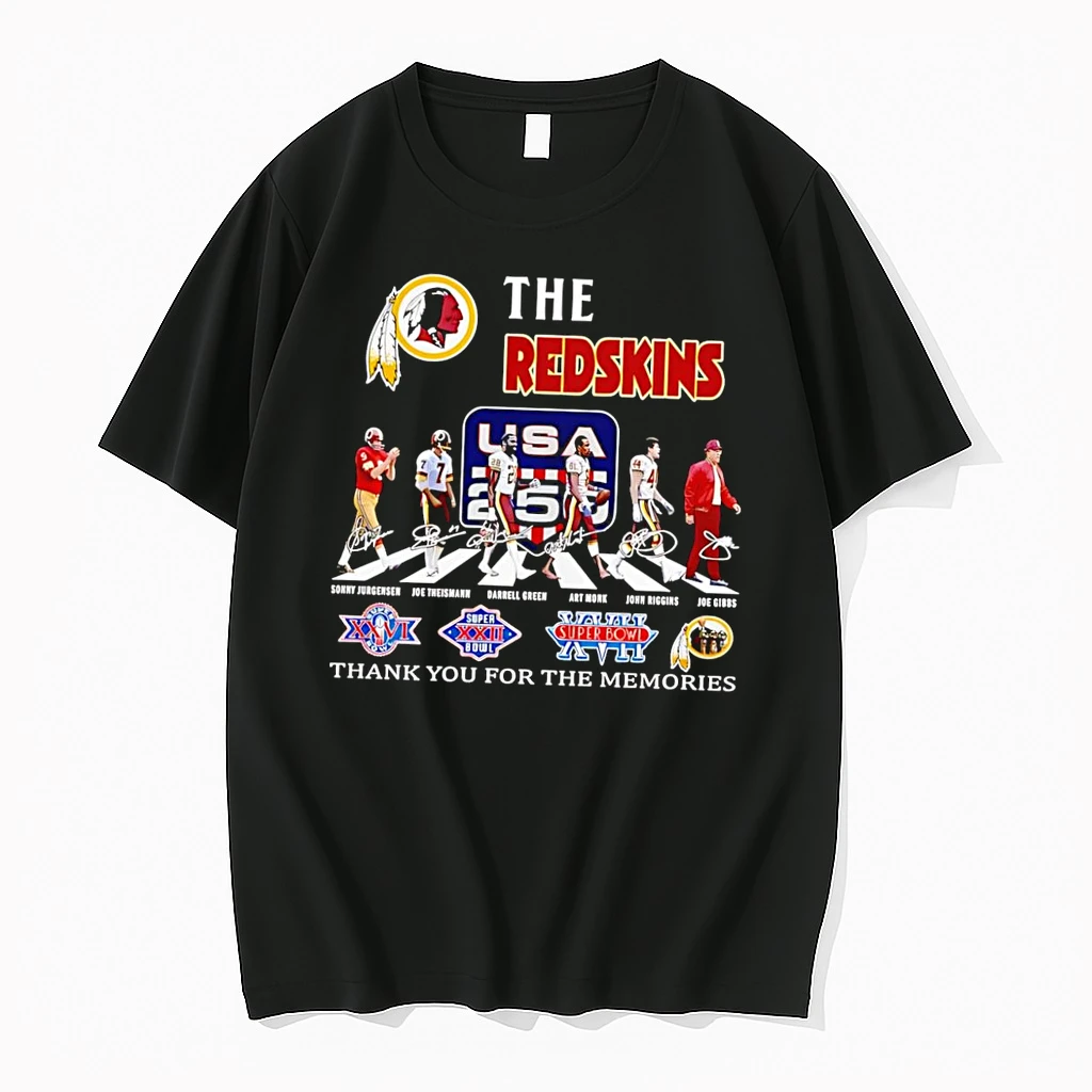Officials Sonny Jurgensen Joe Theismann Darrell Green Art Monk John Riggins Joe Gibbs The Washington Redskins Super Bowl Memories Black Premium T Shirt Sweatshirt Hoodie