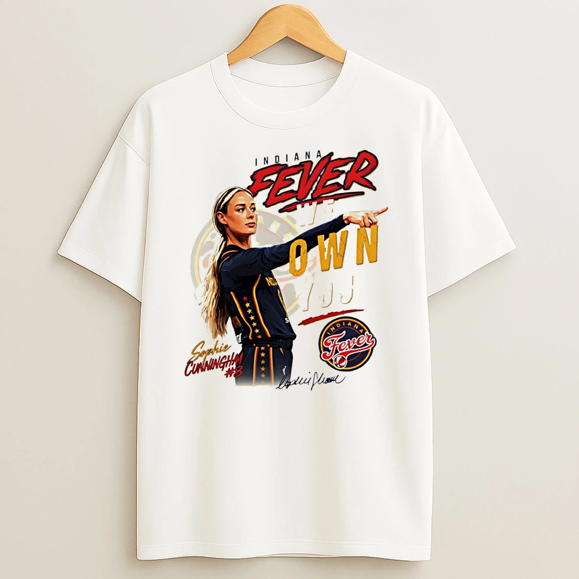Officials Sophie Cunningham 8 Indiana Fever Wnba Basketball Fever We Own You 2026 Premium T Shirt Sweatshirt Hoodie