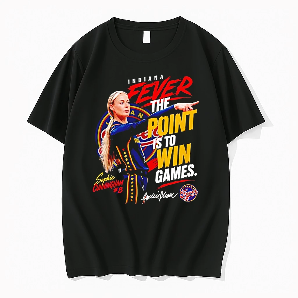 Officials Sophie Cunningham Indiana Fever Basketball The Point Is To Win Games Signature Premium T Shirt Sweatshirt Hoodie