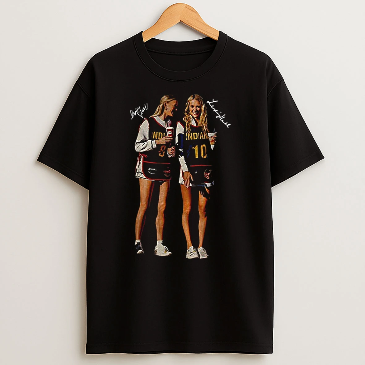 Officials Sophie Cunningham And Lexie Hull Indiana Fever Basketball Players Signature Premium T Shirt Sweatshirt Hoodie