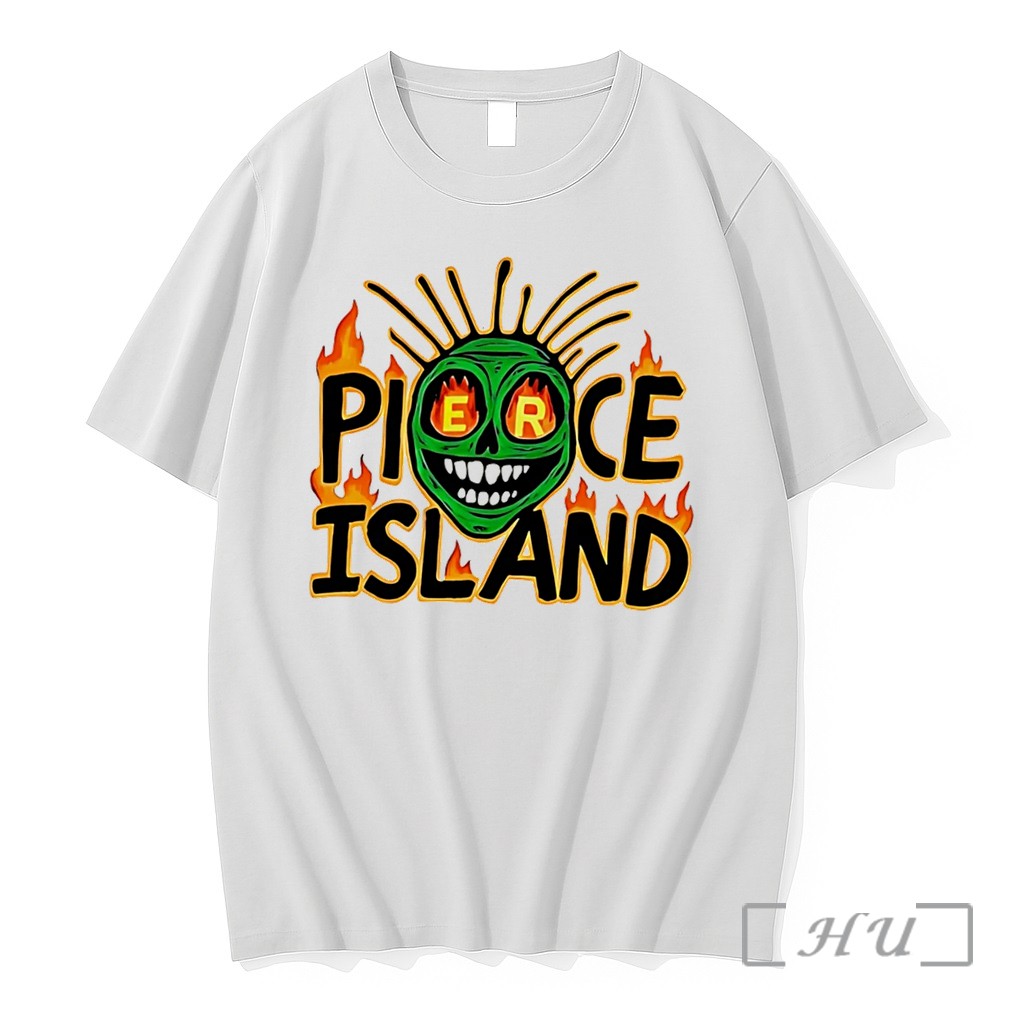 Officials Spooky Island Pierce Island Green Skull Graphic Tee Premium Shirt Sweatshirt Tee