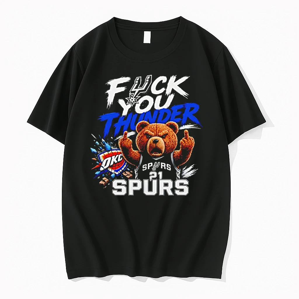 Officials Spurs Vs Thunder Ted The Bear Fuck You Thunder Premium T Shirt Sweatshirt Hoodie
