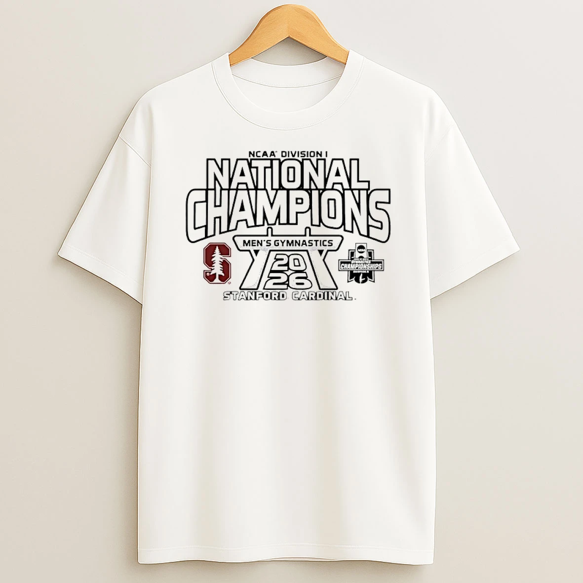 Officials Stanford Cardinal 2026 Ncaa Di Mens Gymnastics National Champions Premium T Shirt Sweatshirt Hoodie