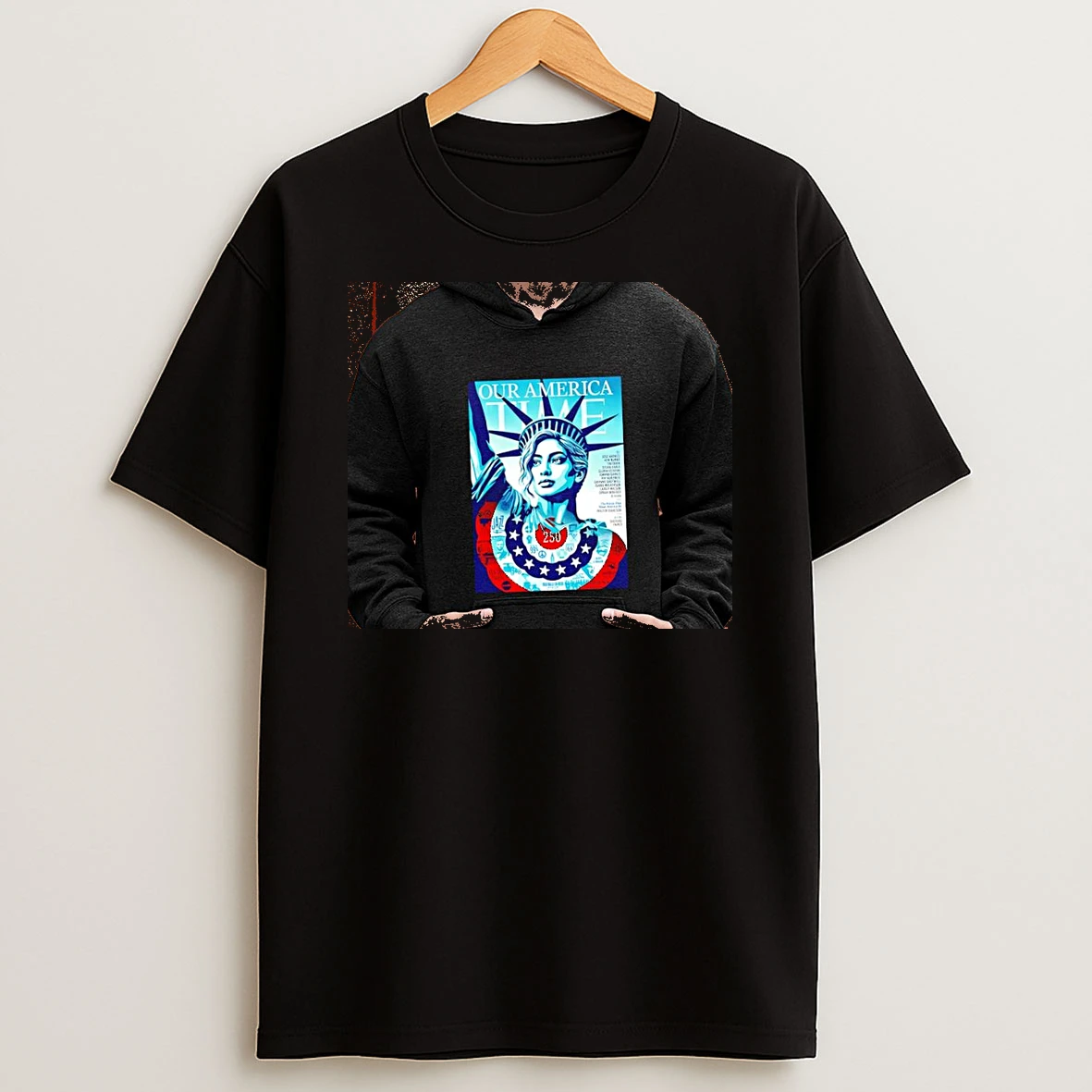 Officials Statue Of Liberty Our America Time 250 Shepard Fairey Walter Isaacson Premium T Shirt Sweatshirt Hoodie