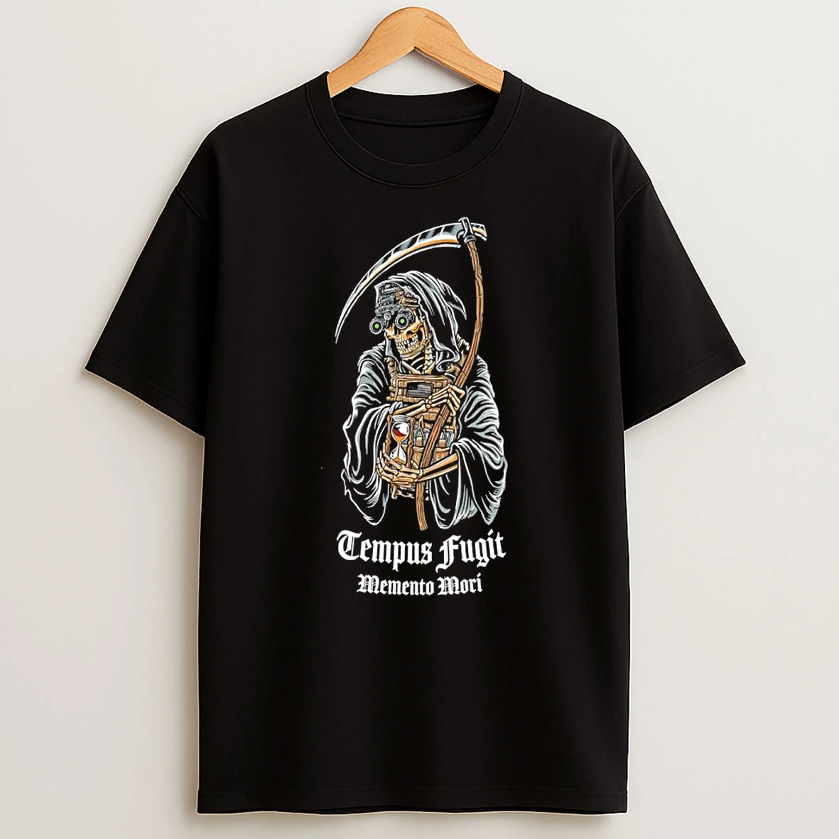 Officials Tactical Grim Reaper Tempus Fugit Memento Mori Premium T Shirt Sweatshirt Hoodie