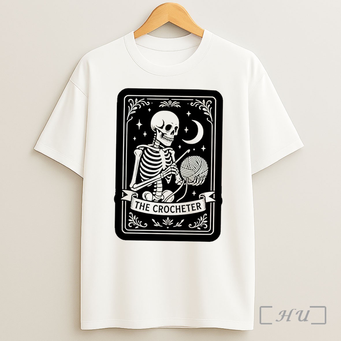 Officials Tarot Card The Crocheter Skeleton Tee Premium Shirt Sweatshirt Tee