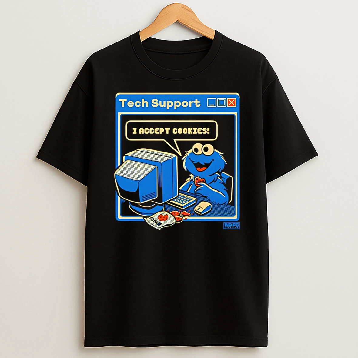 Officials Tech Support I Accept Cookies Cookie Monster Premium T Shirt Sweatshirt Hoodie