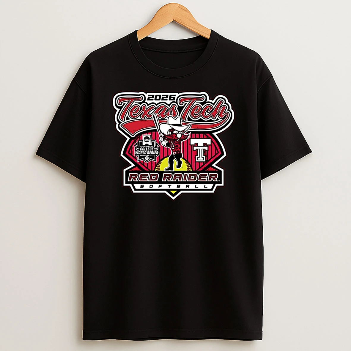 Officials Texas Tech 2026 Wcws Leather Laces Red Raider Softball 1 Premium T Shirt Sweatshirt Hoodie