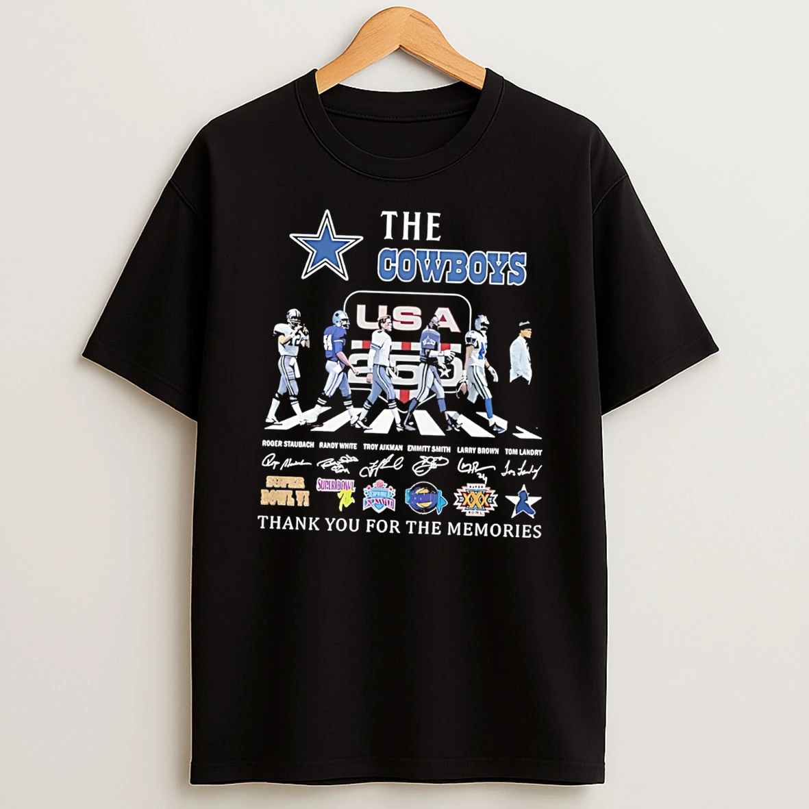 Officials The Dallas Cowboys Abbey Road Thank You For The Memories Signature Tee Premium T Shirt Sweatshirt Hoodie