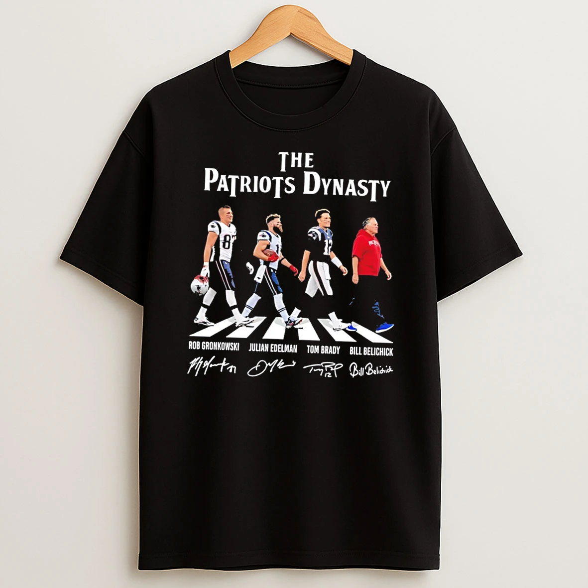 Officials The New England Patriots The Patriots Dynasty Abbey Road Signature Tee Premium T Shirt Sweatshirt Hoodie
