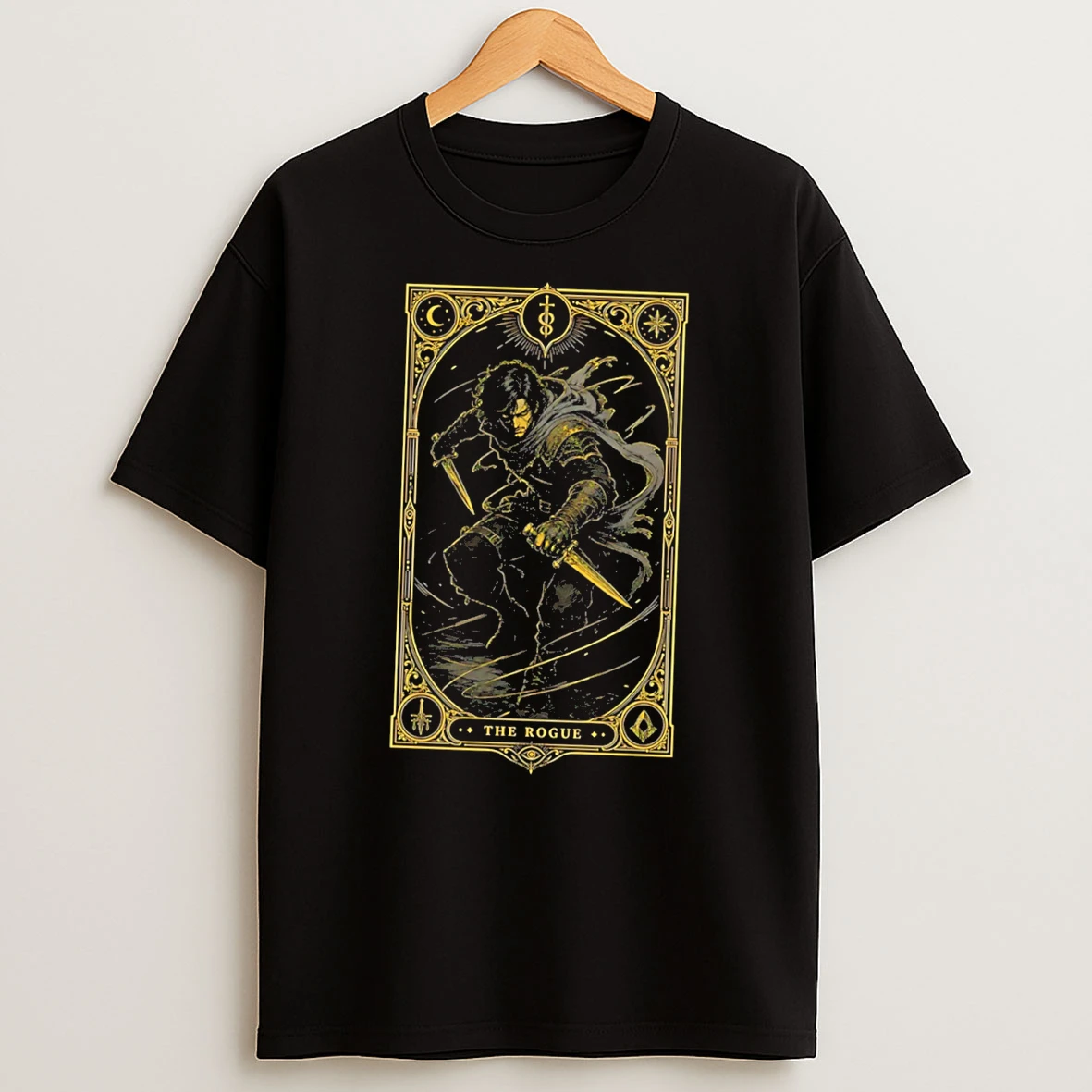 Officials The Rogue Fantasy Tarot Card Dungeons And Dragons Tee Premium T Shirt Sweatshirt Hoodie