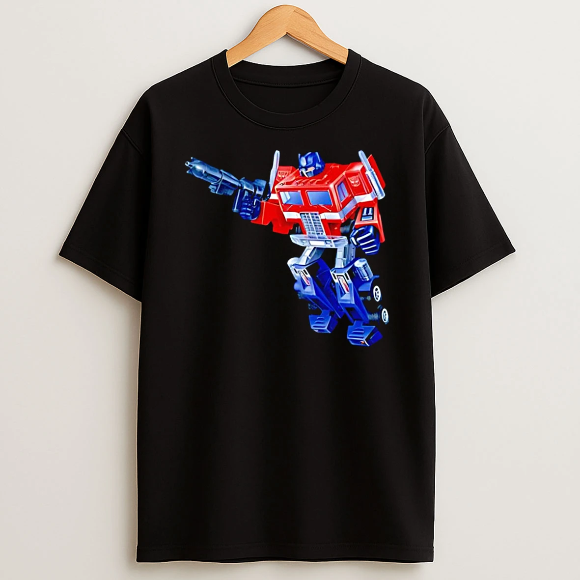 Officials Transformers Optimus Prime Aiming His Ion Blaster Retro Action Black Premium T Shirt Sweatshirt Hoodie