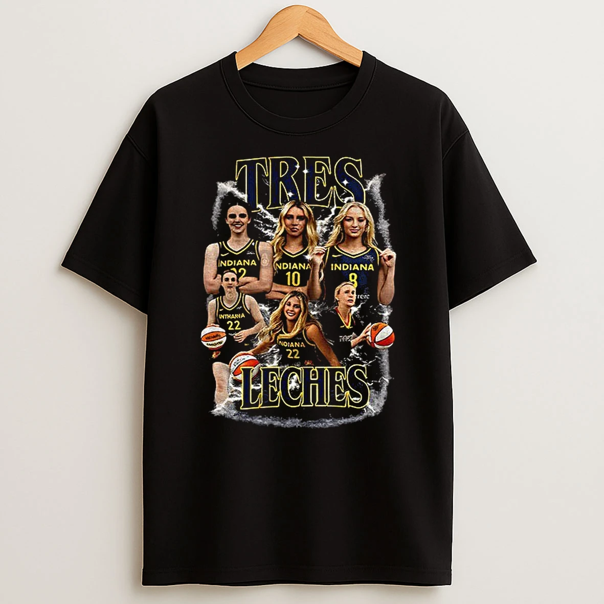 Officials Tres Leches Caitlin Clark Sophie Cunningham And Lexie Hull Indiana Fever Basketball Wnba 2026 Premium T Shirt Sweatshirt Hoodie
