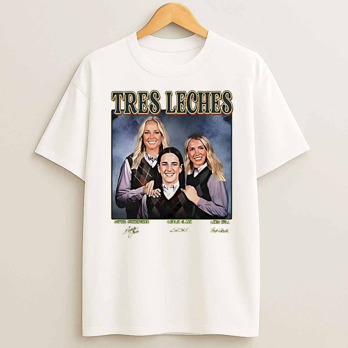 Officials Tres Leches Caitlin Clark Sophie Lexie Step Sisters Indiana Fever Basketball Signature Premium T Shirt Sweatshirt Hoodie