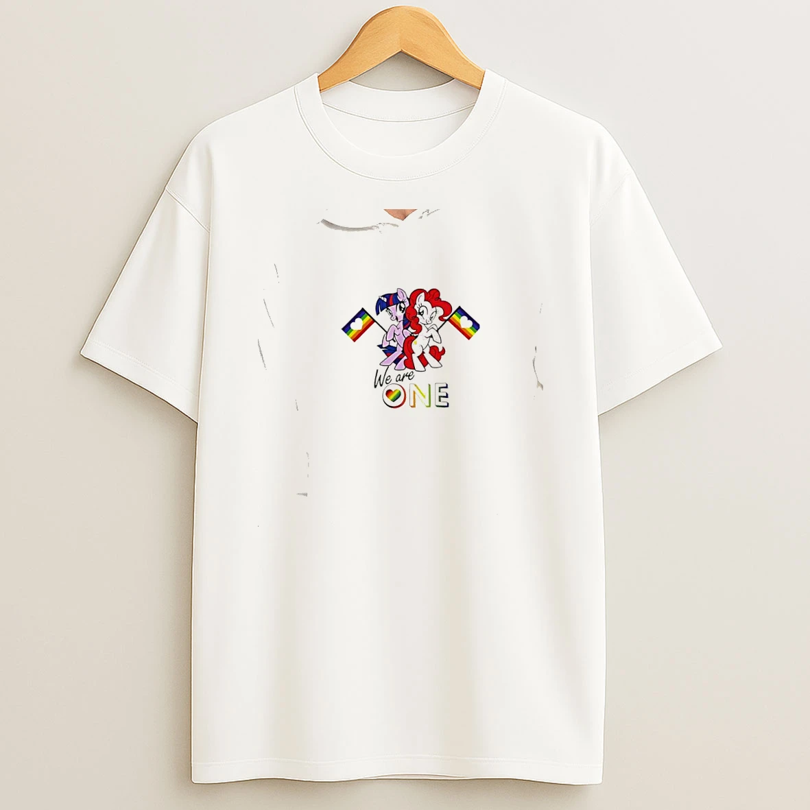 Officials Twilight Sparkle Pinkie Pie My Little Pony We Are One Pride Rainbow Flag Premium T Shirt Sweatshirt Hoodie