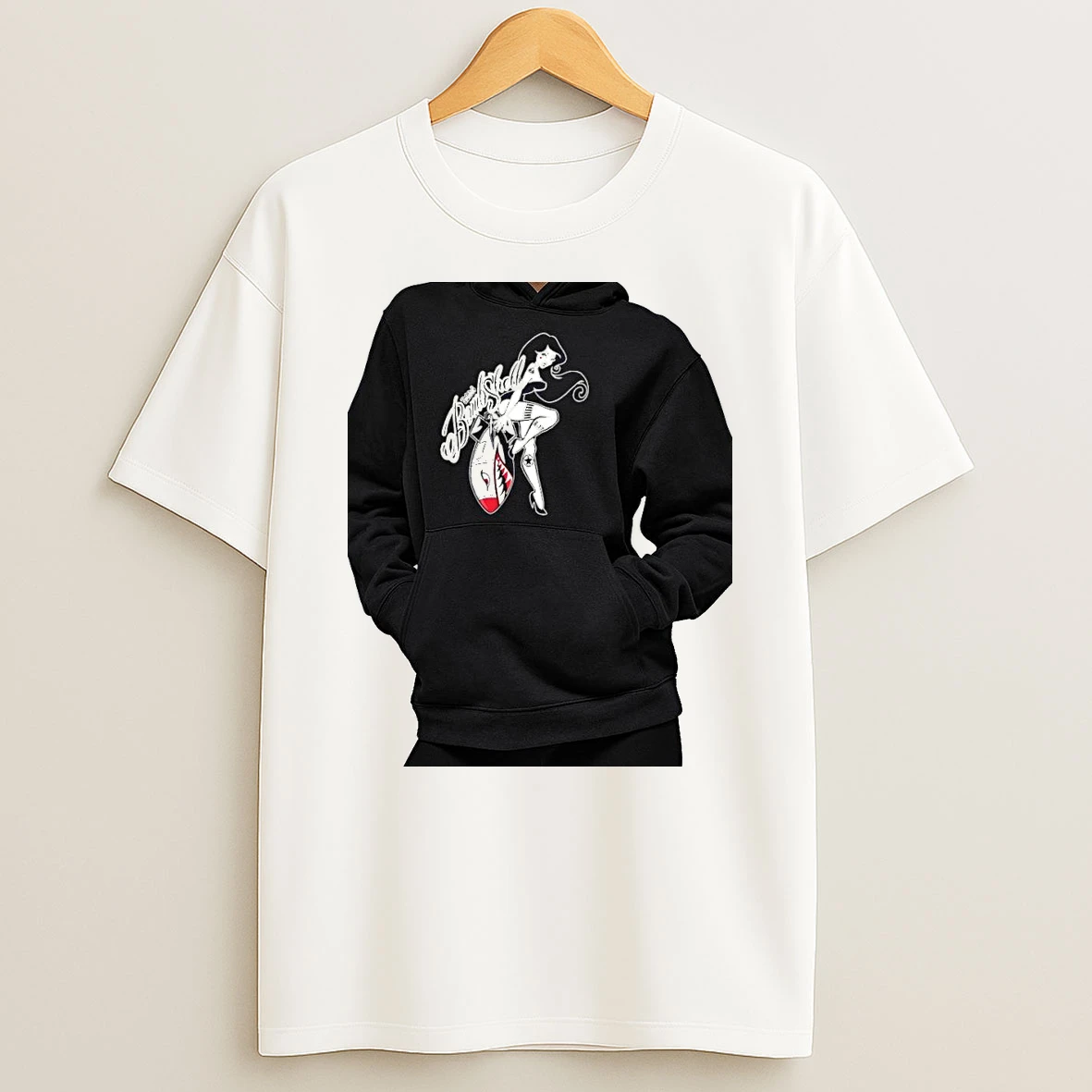 Officials Twisted Bombshell Pin Up Girl Shark Mouth Bomb Premium T Shirt Sweatshirt Hoodie