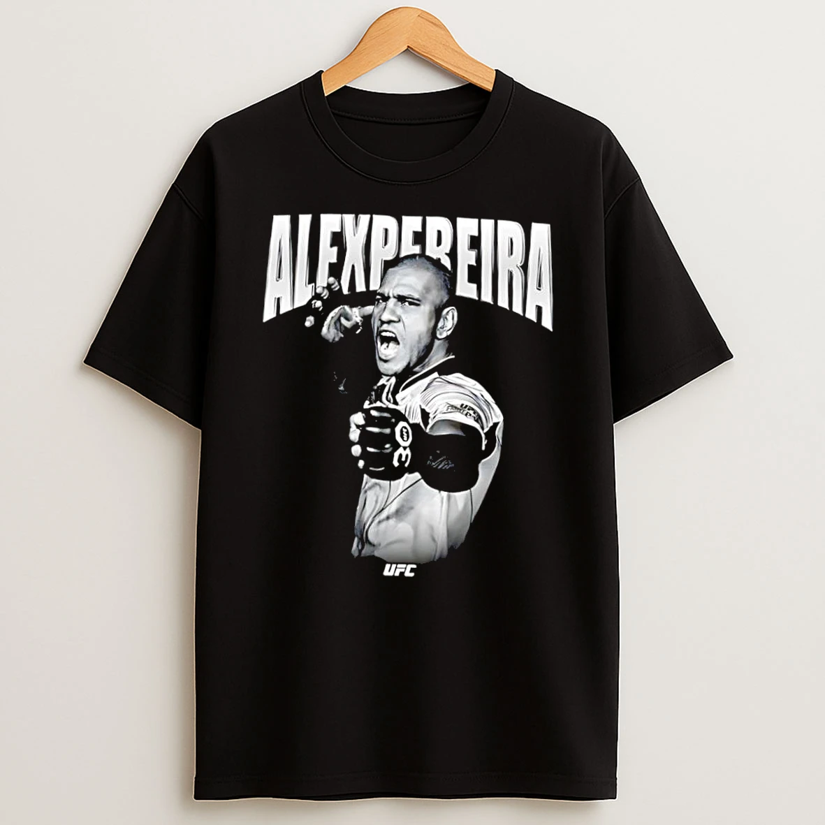 Officials Ufc Apparel Alex Pereira Shouting And Punching Into The Camera Ufc Black Premium T Shirt Sweatshirt Hoodie