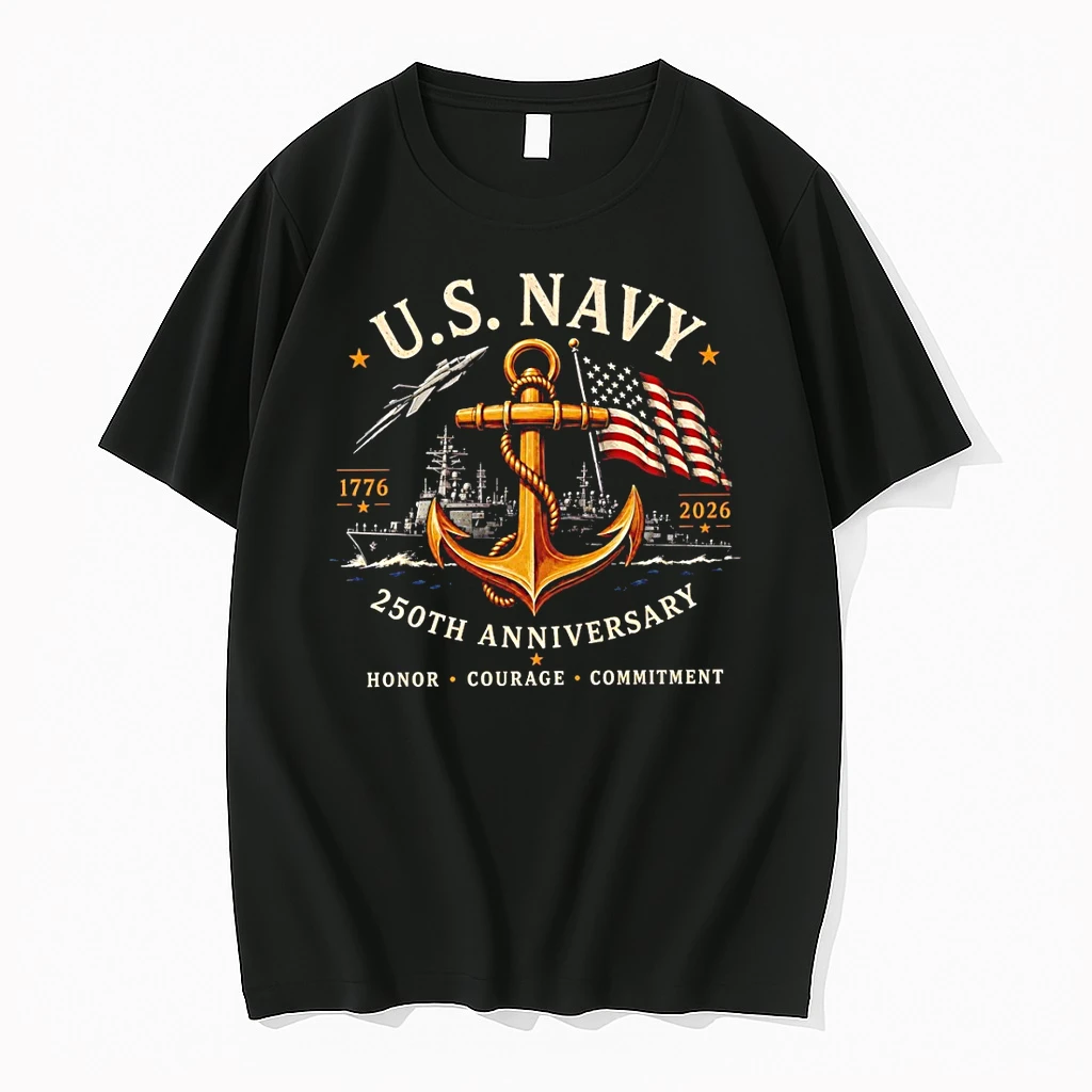 Officials Us Navy 250th Anniversary Honor Courage Commitment 2026 Premium T Shirt Sweatshirt Hoodie