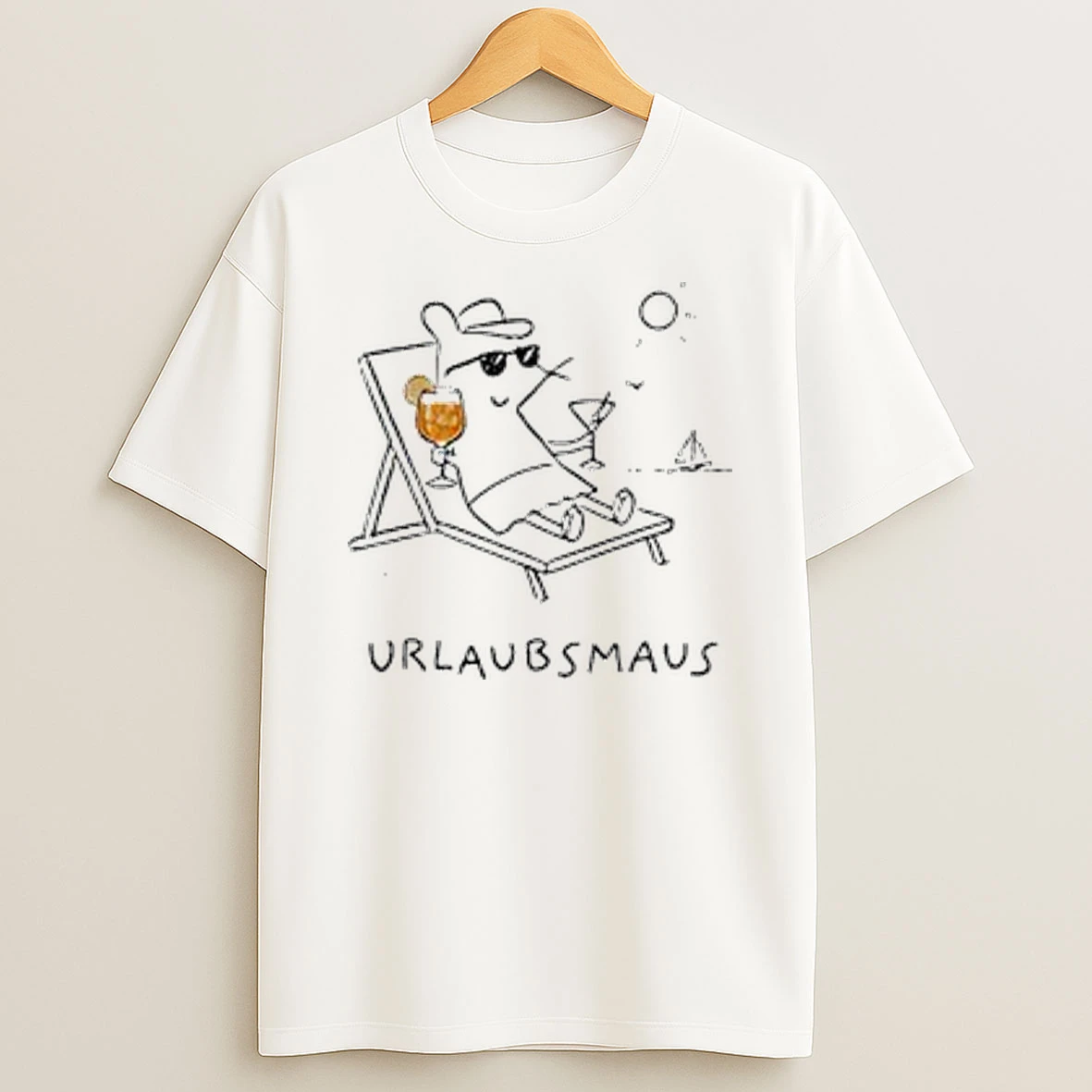 Officials Urlaubsmaus Mouse Vacation Beach Cocktail Premium T Shirt Sweatshirt Hoodie