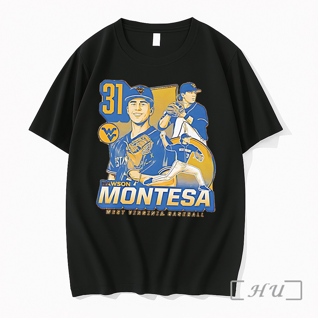 Officials West Virginia Mountaineers Dawson Montesa Number 31 Vintage Tee Premium Shirt Sweatshirt Tee