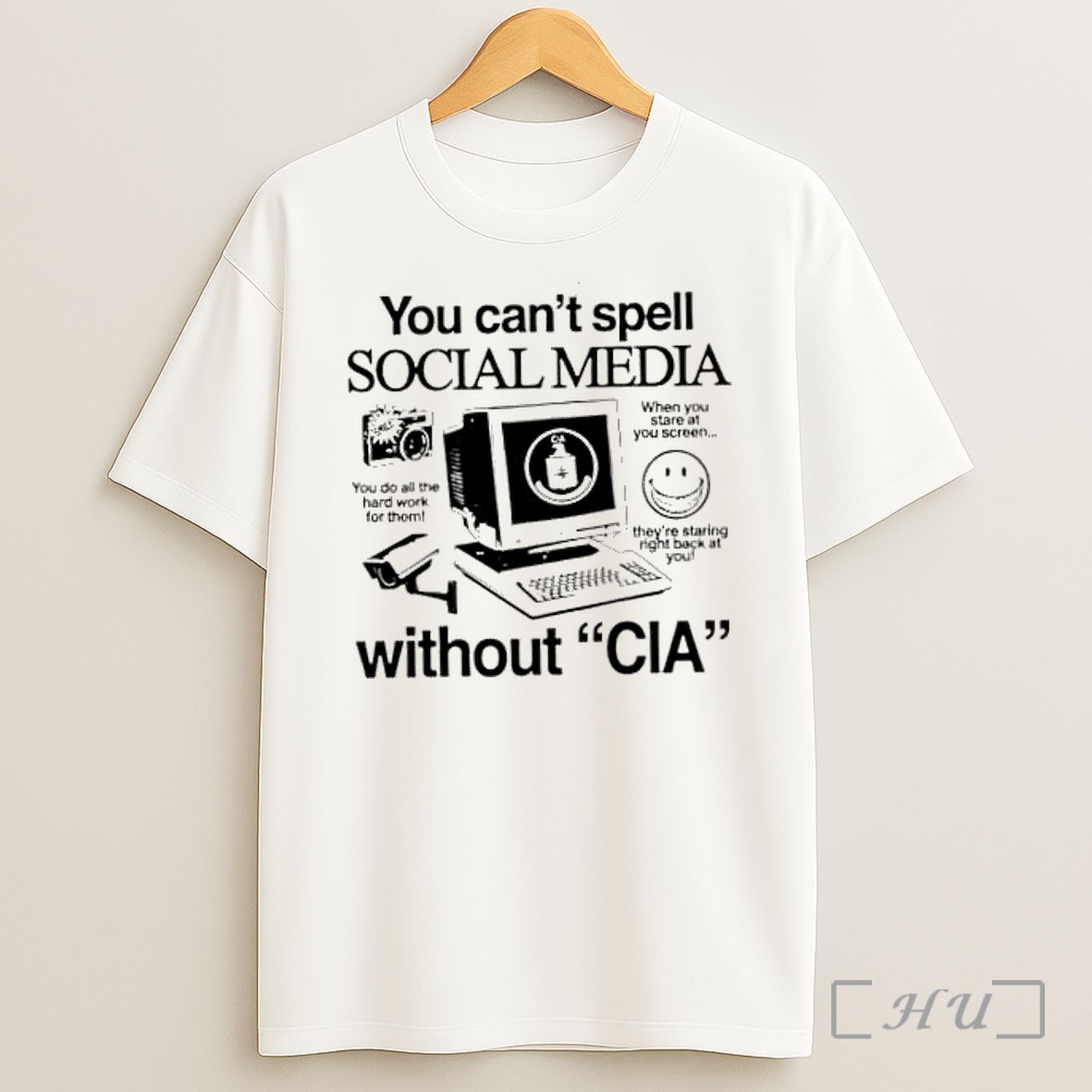 Officials You Cant Spell Social Media Without Cia Conspiracy Surveillance Theory Premium Shirt Sweatshirt Tee