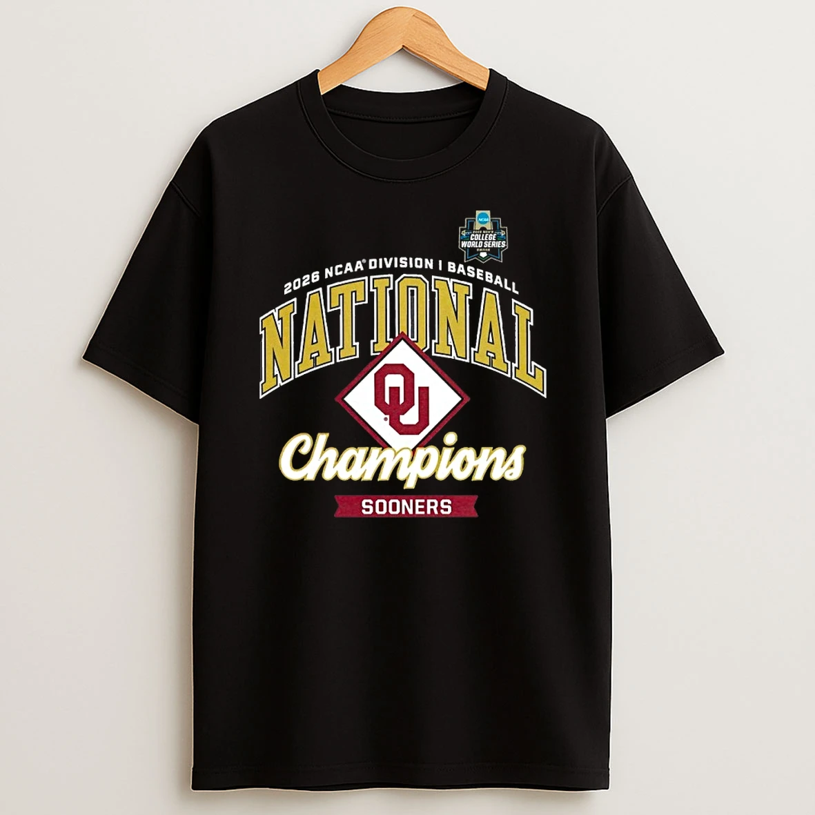 Oklahoma Sooners 2026 Cws National Champions Locker Room Tee Shirts